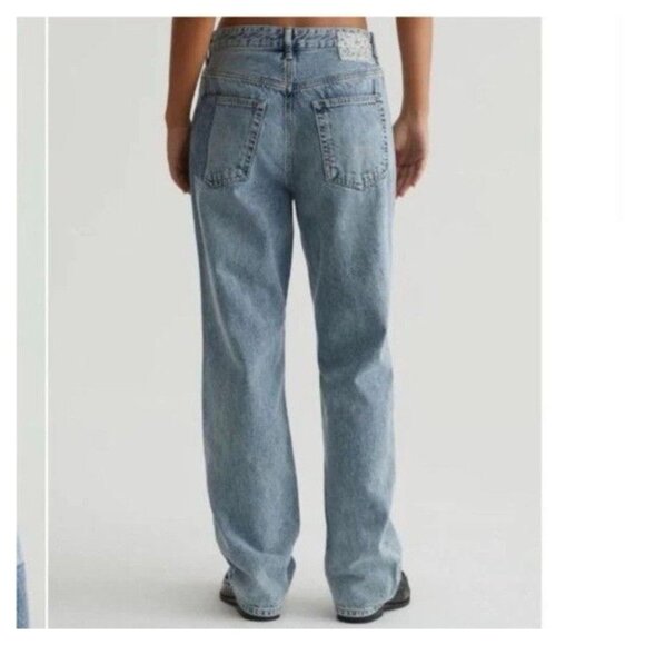 AG Adriano Goldschmied Cloved Patched Jeans Nomad Straight Leg 23 Cotton Denim - Picture 5 of 5